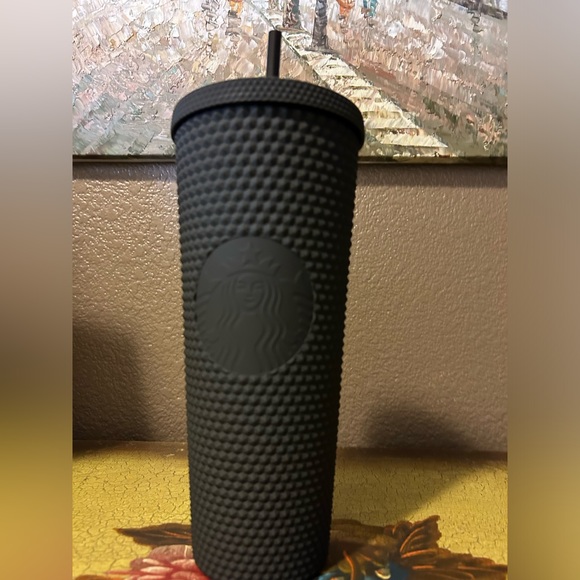 Starbucks Walt Disney World 50th Anniversary Black Geometric Tumbler with Straw - Picture 2 of 7